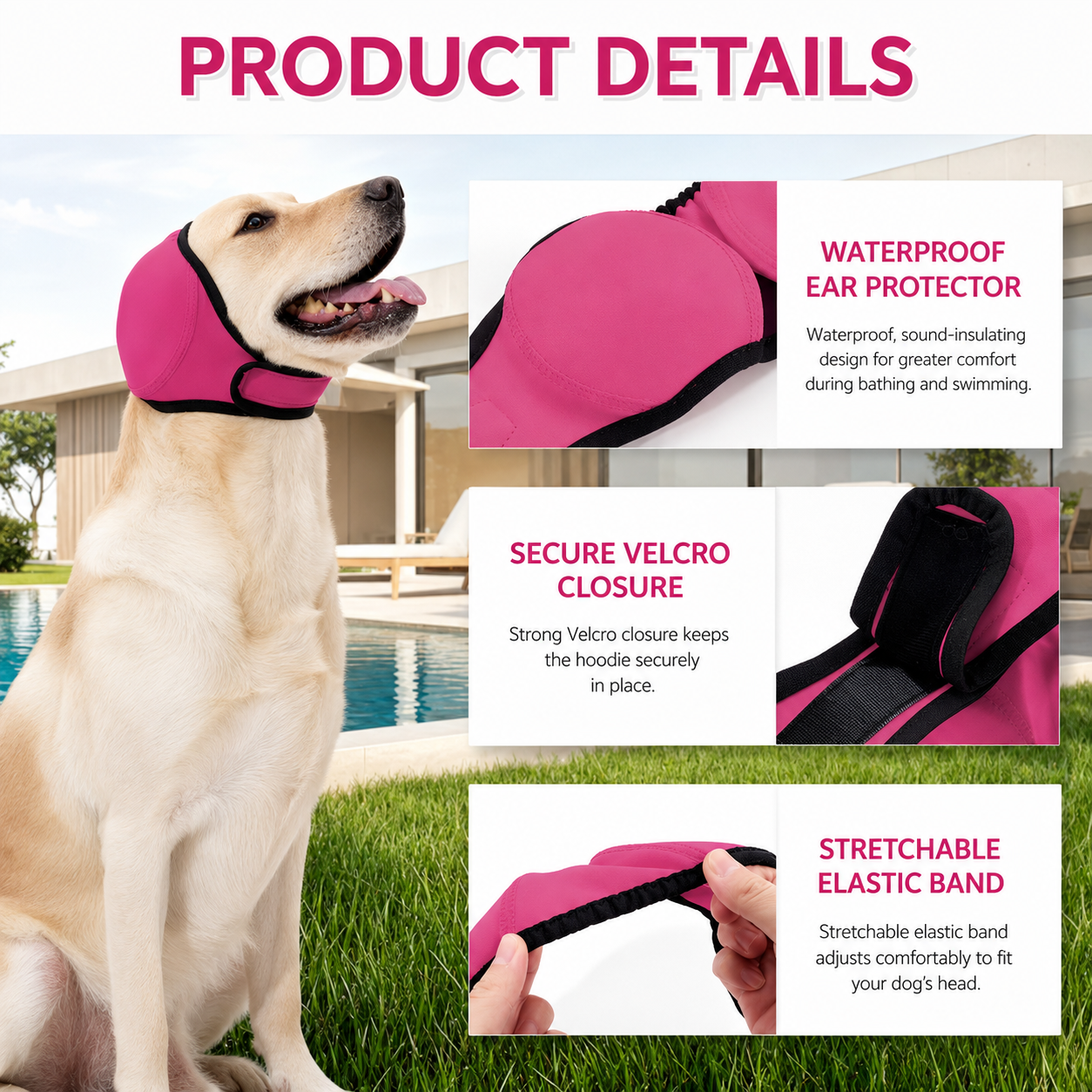 Sudadera con Capucha Canceladora de Ruido para Perros